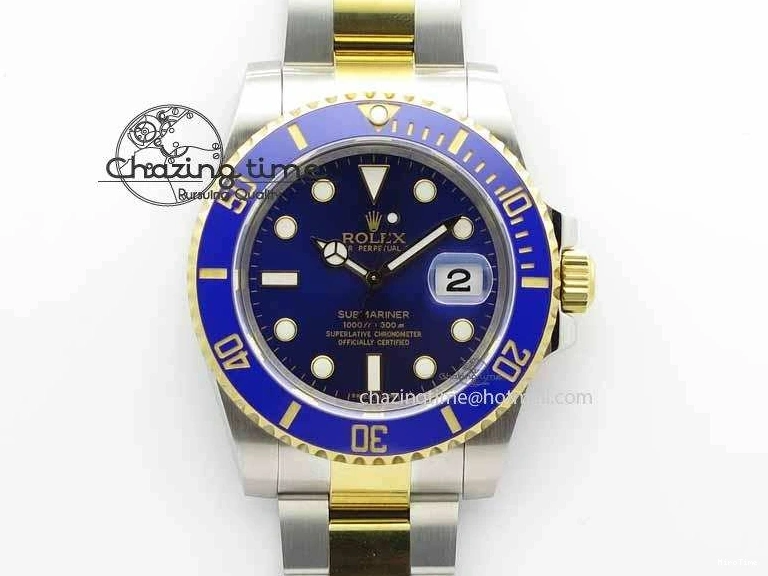 MiroTime 0410 Functional Submariner 116613 LB JF 1:1 Best Edition Blue Dial On SS YG Bracelet SH 3724